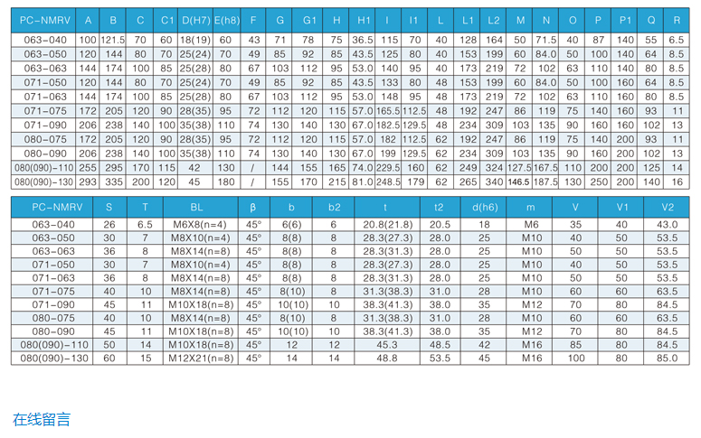 精密行星减速机PC+NMRV系列参数.png